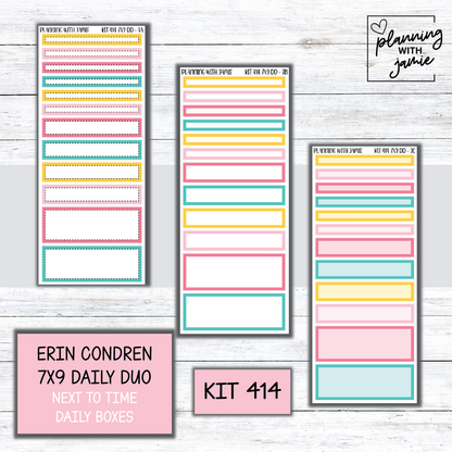 Kit 414 Erin Condren Daily Duo Sticker Kit