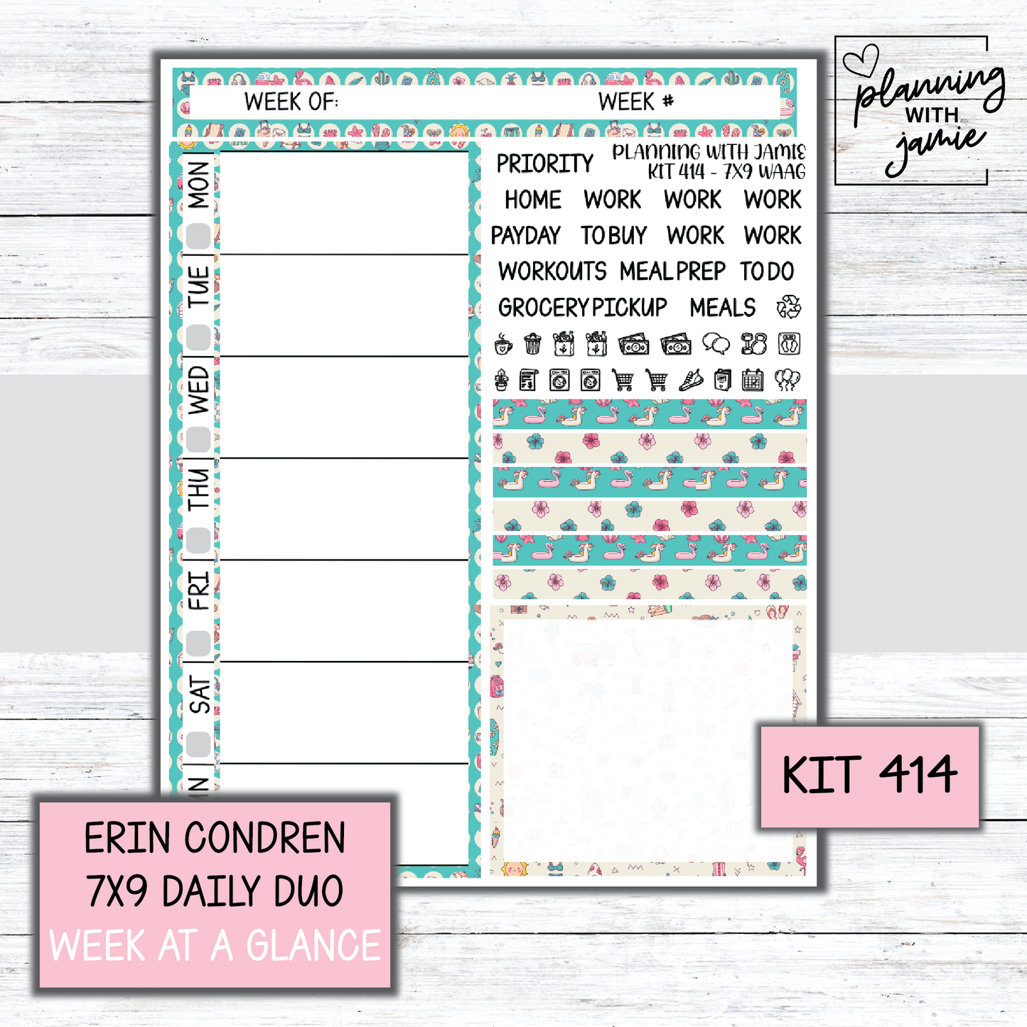 Kit 414 Week At A Glance Sticker