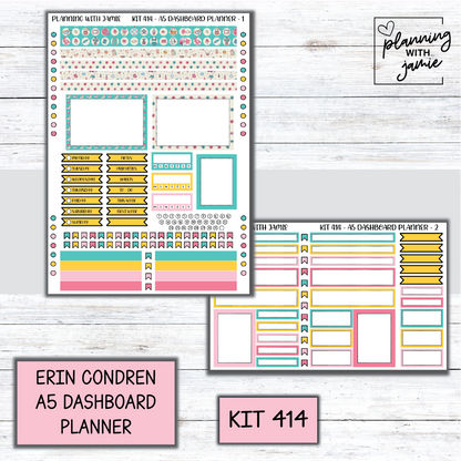 Kit 414 Erin Condren Dashboard Planner Sticker Kit