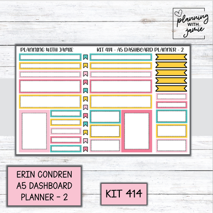 Kit 414 Erin Condren Dashboard Planner Sticker Kit
