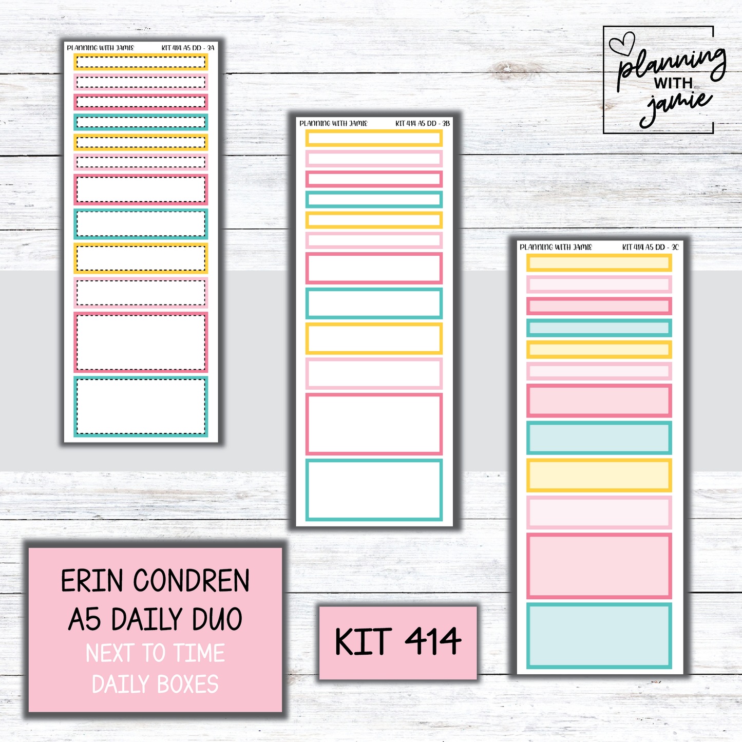 Kit 414 Erin Condren Daily Duo Sticker Kit