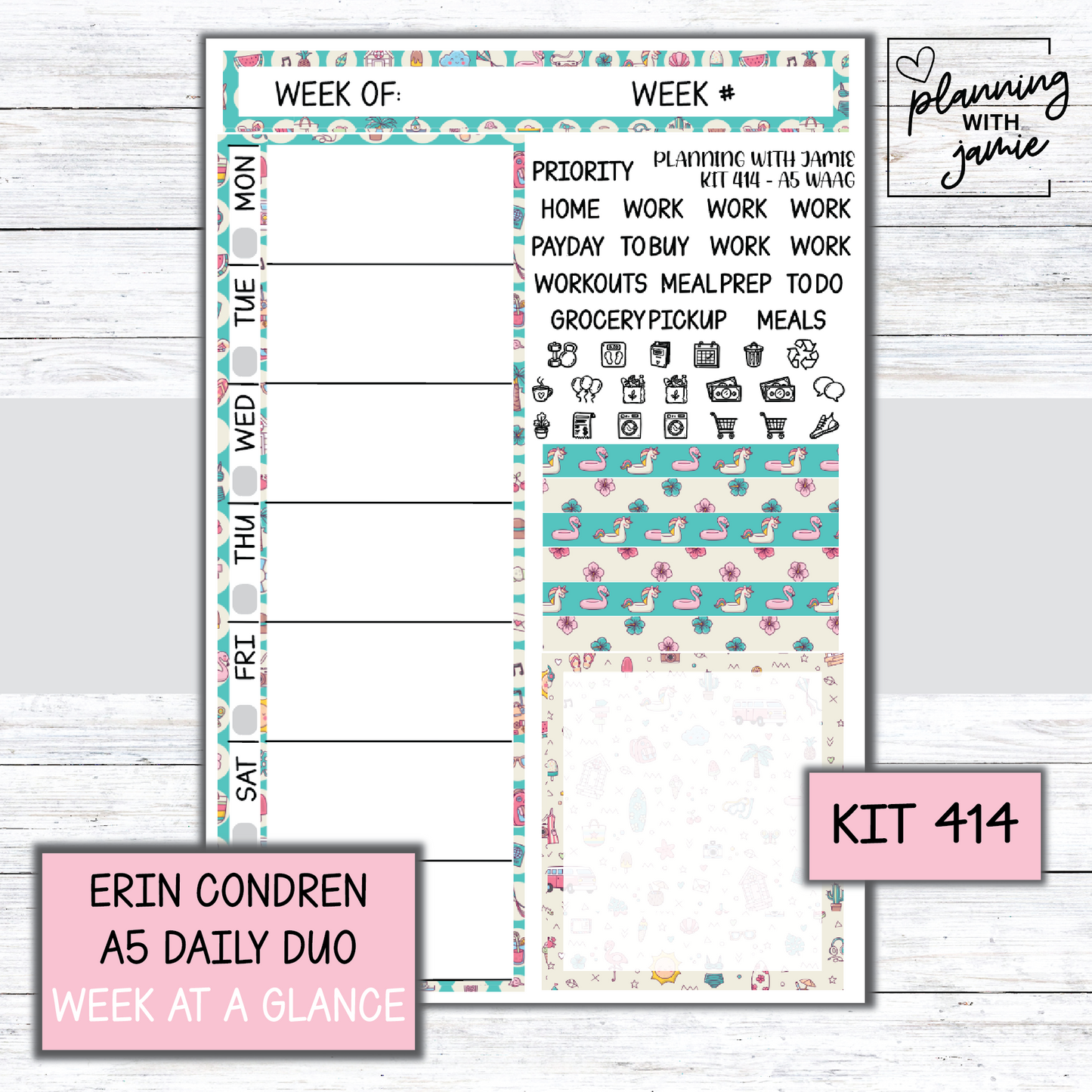 Kit 414 Week At A Glance Sticker