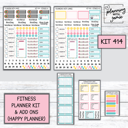 Kit 414 Weekly Fitness Sticker Kit