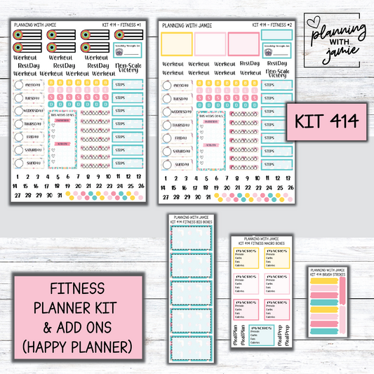 Kit 414 Weekly Fitness Sticker Kit
