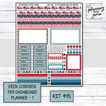 Kit 415 Erin Condren Dashboard Planner Sticker Kit