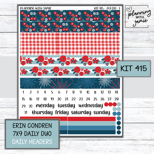 Kit 415 Erin Condren Daily Duo Sticker Kit