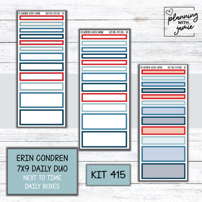 Kit 415 Erin Condren Daily Duo Sticker Kit