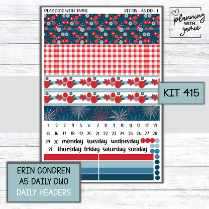 Kit 415 Erin Condren Daily Duo Sticker Kit