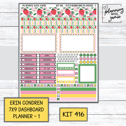 Kit 416 Erin Condren Dashboard Planner Sticker Kit