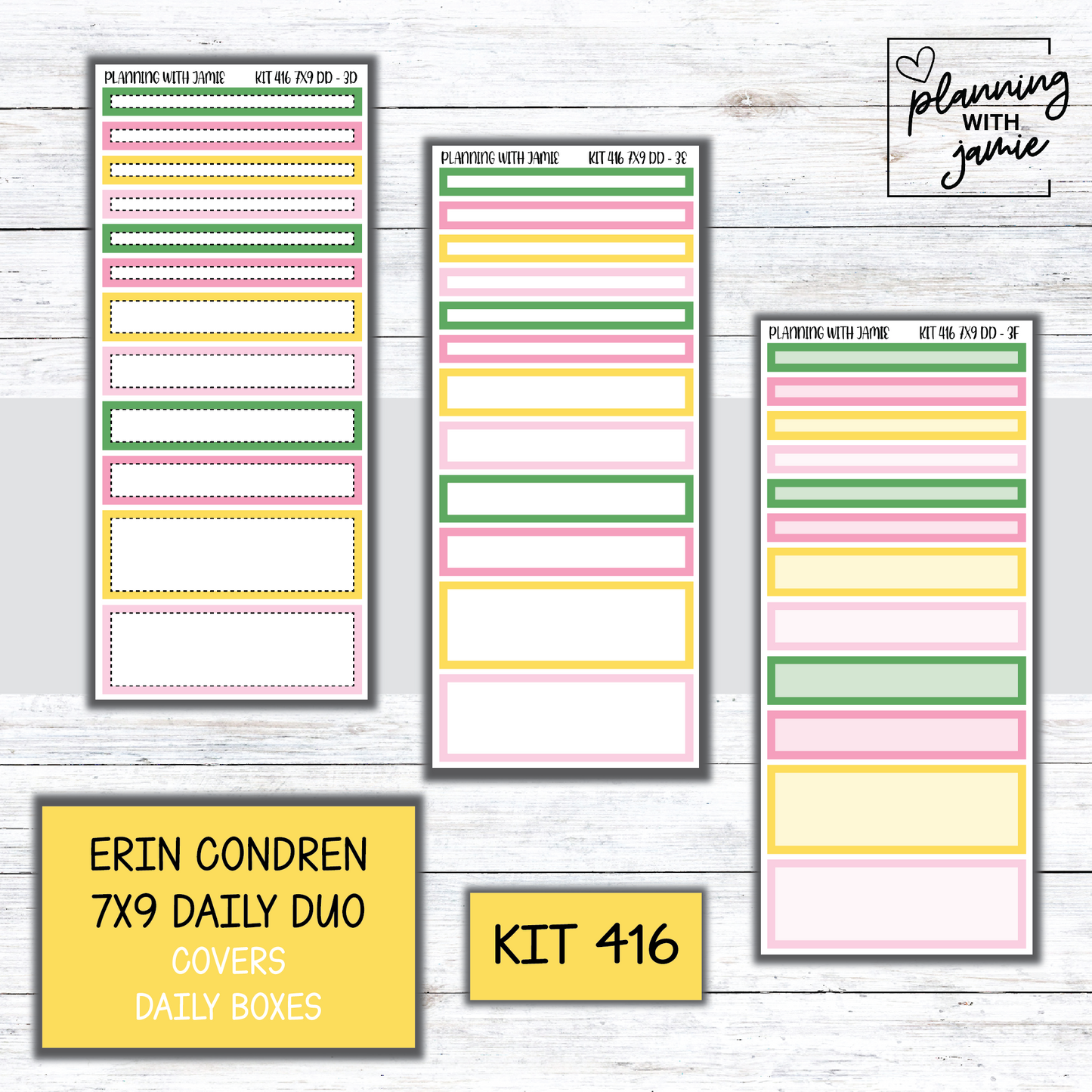 Kit 416 Erin Condren Daily Duo Sticker Kit
