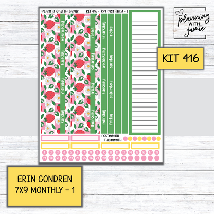 KIT 416 Erin Condren 7X9 OR A5 Monthly Kit