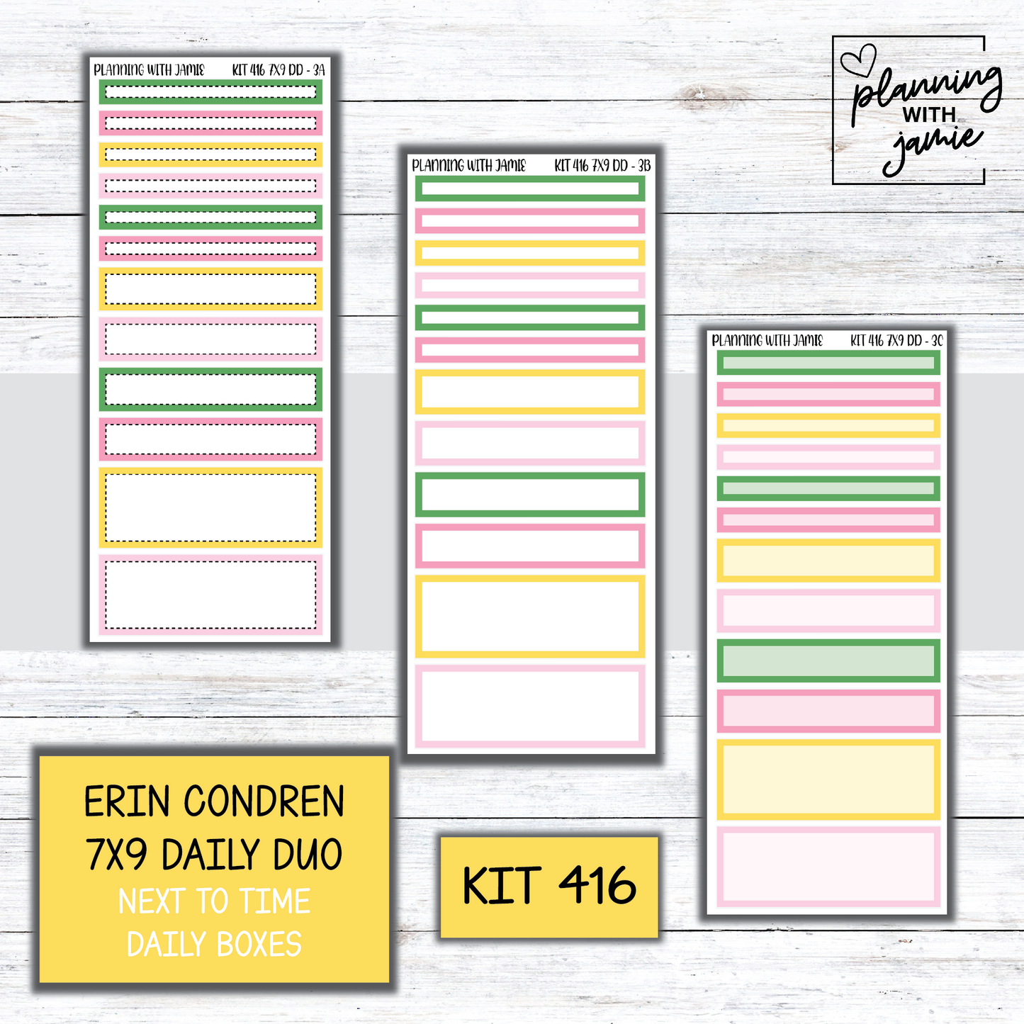 Kit 416 Erin Condren Daily Duo Sticker Kit