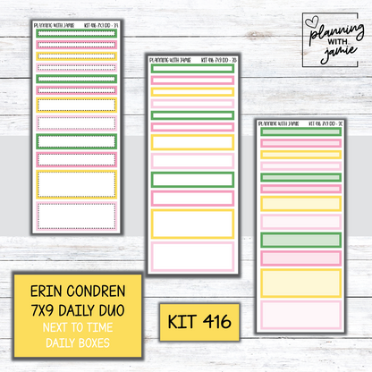 Kit 416 Erin Condren Daily Duo Sticker Kit