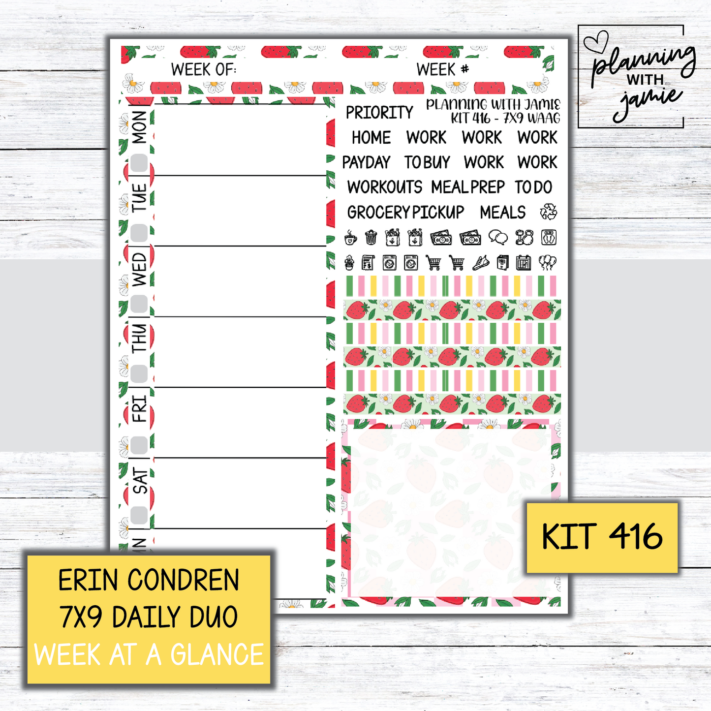 Kit 416 Week At A Glance Sticker