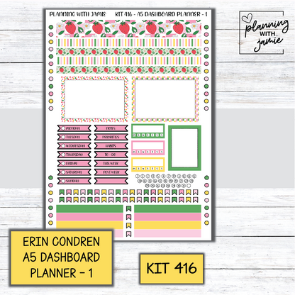 Kit 416 Erin Condren Dashboard Planner Sticker Kit