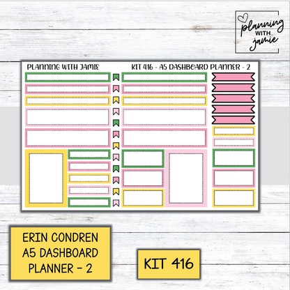 Kit 416 Erin Condren Dashboard Planner Sticker Kit