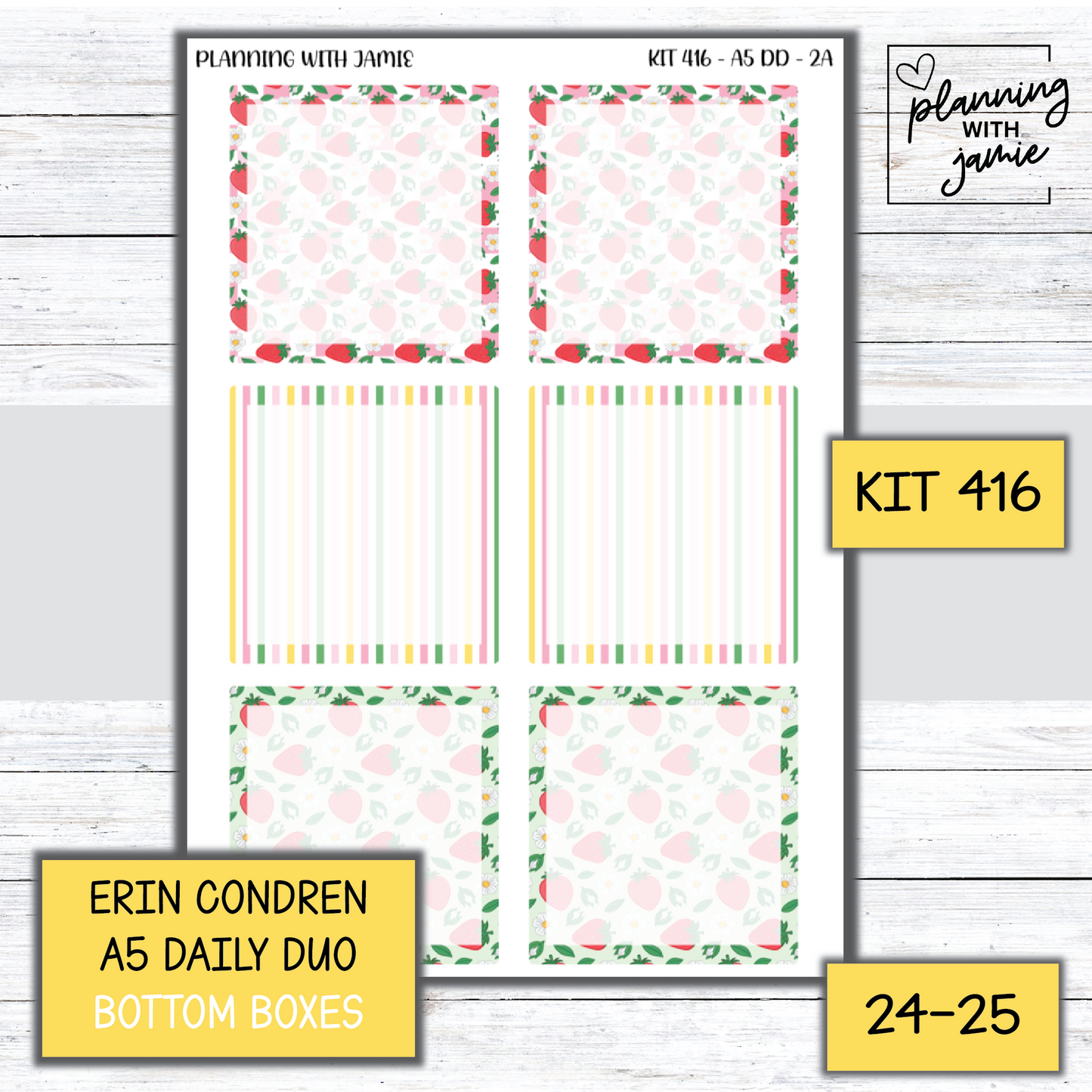 Kit 416 Erin Condren Daily Duo Sticker Kit