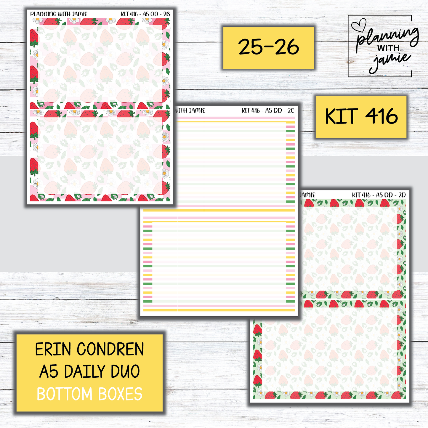 Kit 416 Erin Condren Daily Duo Sticker Kit