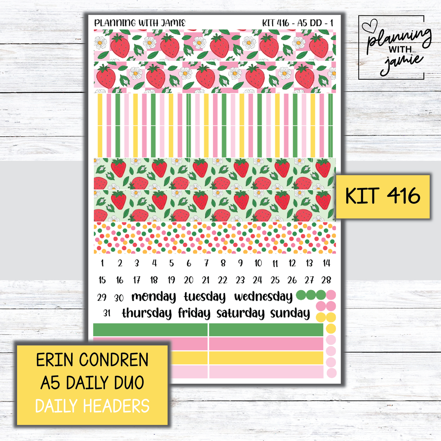 Kit 416 Erin Condren Daily Duo Sticker Kit