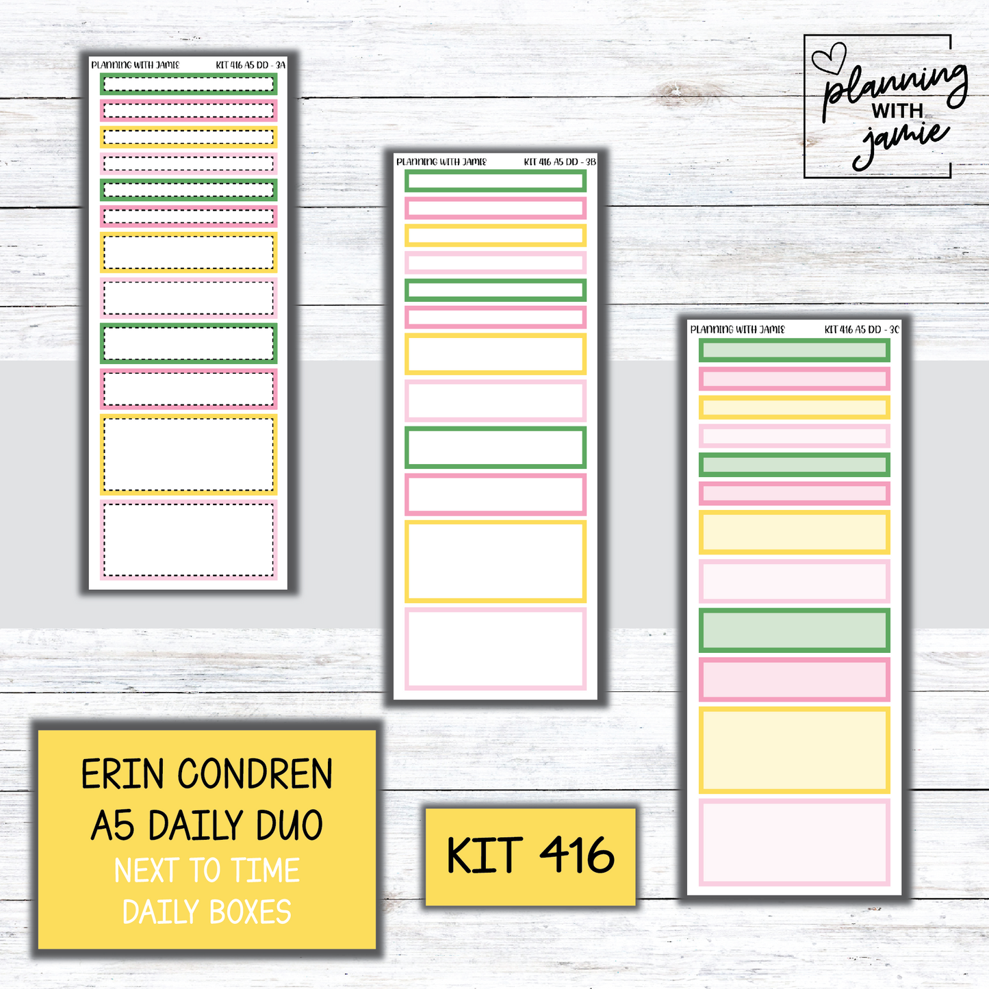 Kit 416 Erin Condren Daily Duo Sticker Kit