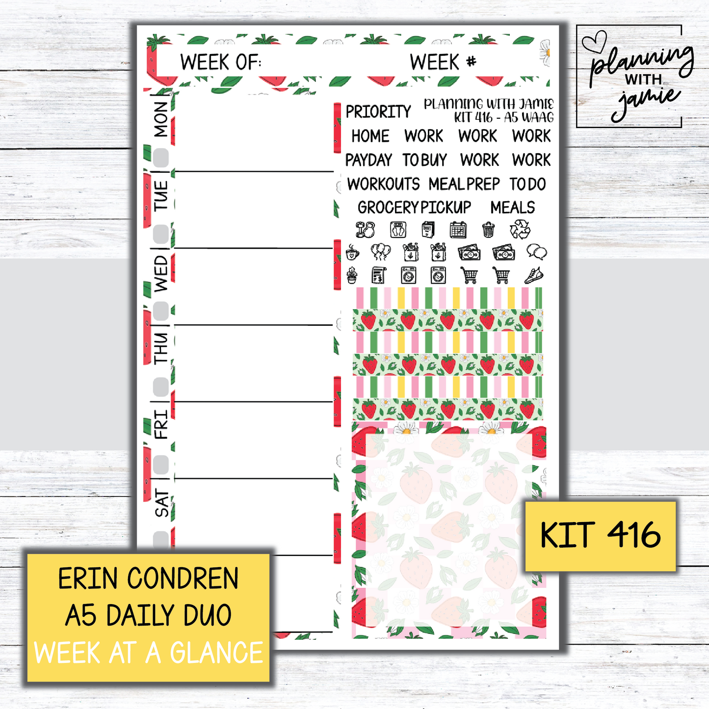 Kit 416 Week At A Glance Sticker