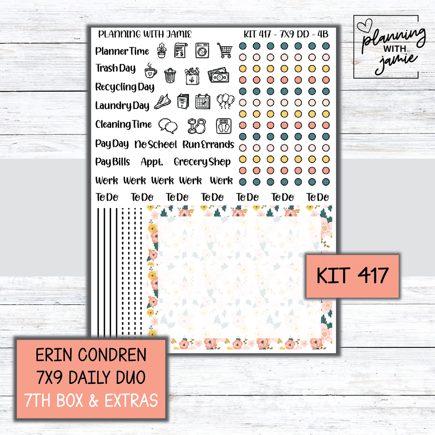 Kit 417 Erin Condren Daily Duo Sticker Kit