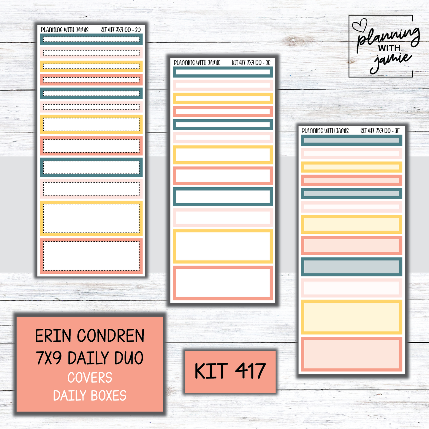 Kit 417 Erin Condren Daily Duo Sticker Kit