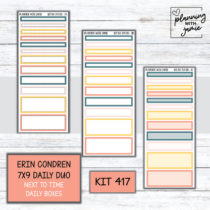 Kit 417 Erin Condren Daily Duo Sticker Kit
