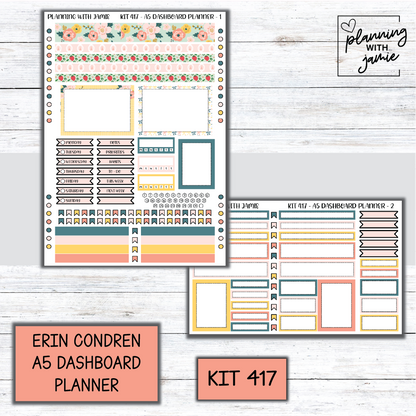 Kit 417 Erin Condren Dashboard Planner Sticker Kit