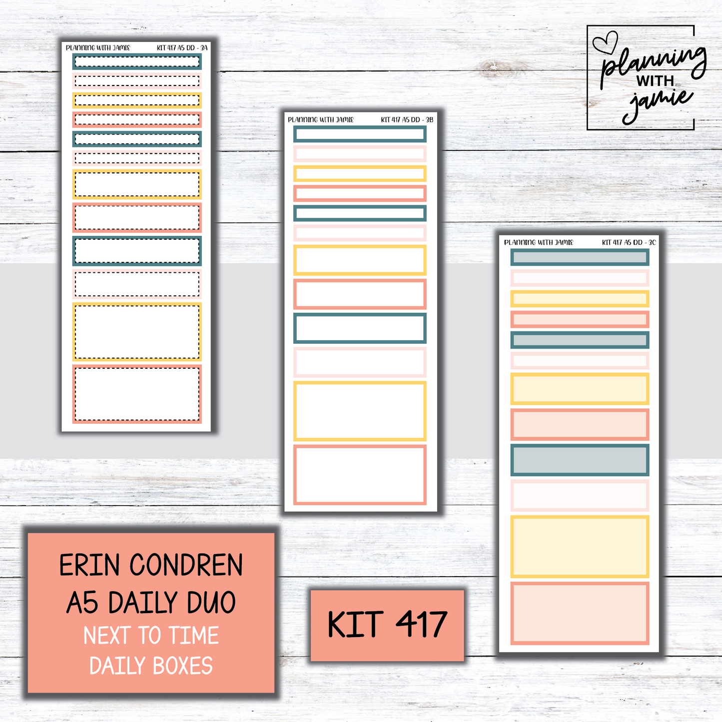 Kit 417 Erin Condren Daily Duo Sticker Kit