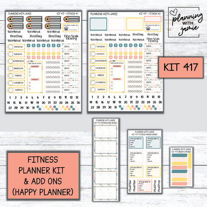 Kit 417 Weekly Fitness Sticker Kit