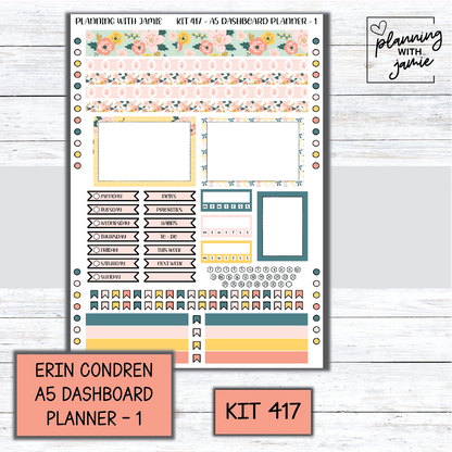 Kit 417 Erin Condren Dashboard Planner Sticker Kit