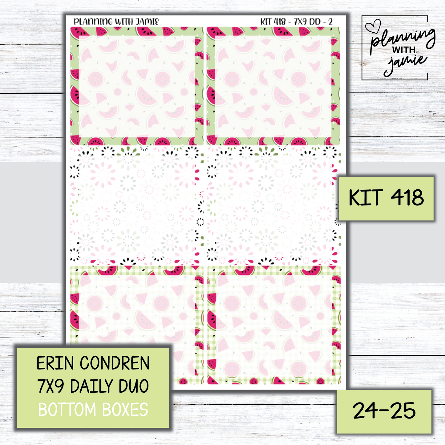 Kit 418 Erin Condren Daily Duo Sticker Kit