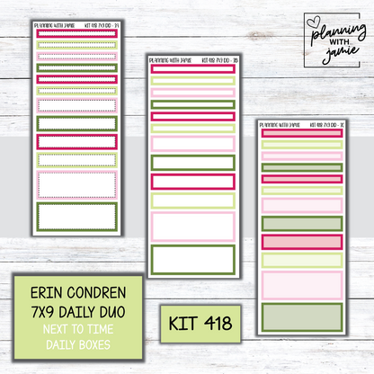 Kit 418 Erin Condren Daily Duo Sticker Kit
