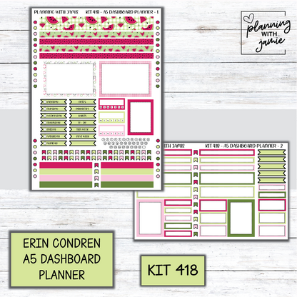 Kit 418 Erin Condren Dashboard Planner Sticker Kit