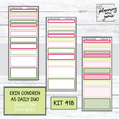Kit 418 Erin Condren Daily Duo Sticker Kit