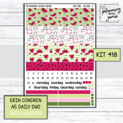 Kit 418 Erin Condren Daily Duo Sticker Kit