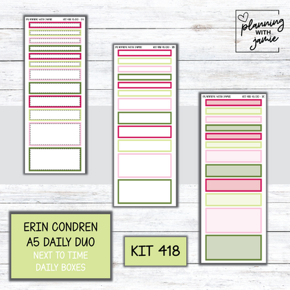 Kit 418 Erin Condren Daily Duo Sticker Kit
