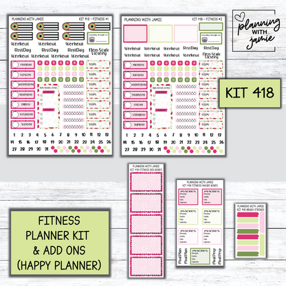 Kit 418 Weekly Fitness Sticker Kit
