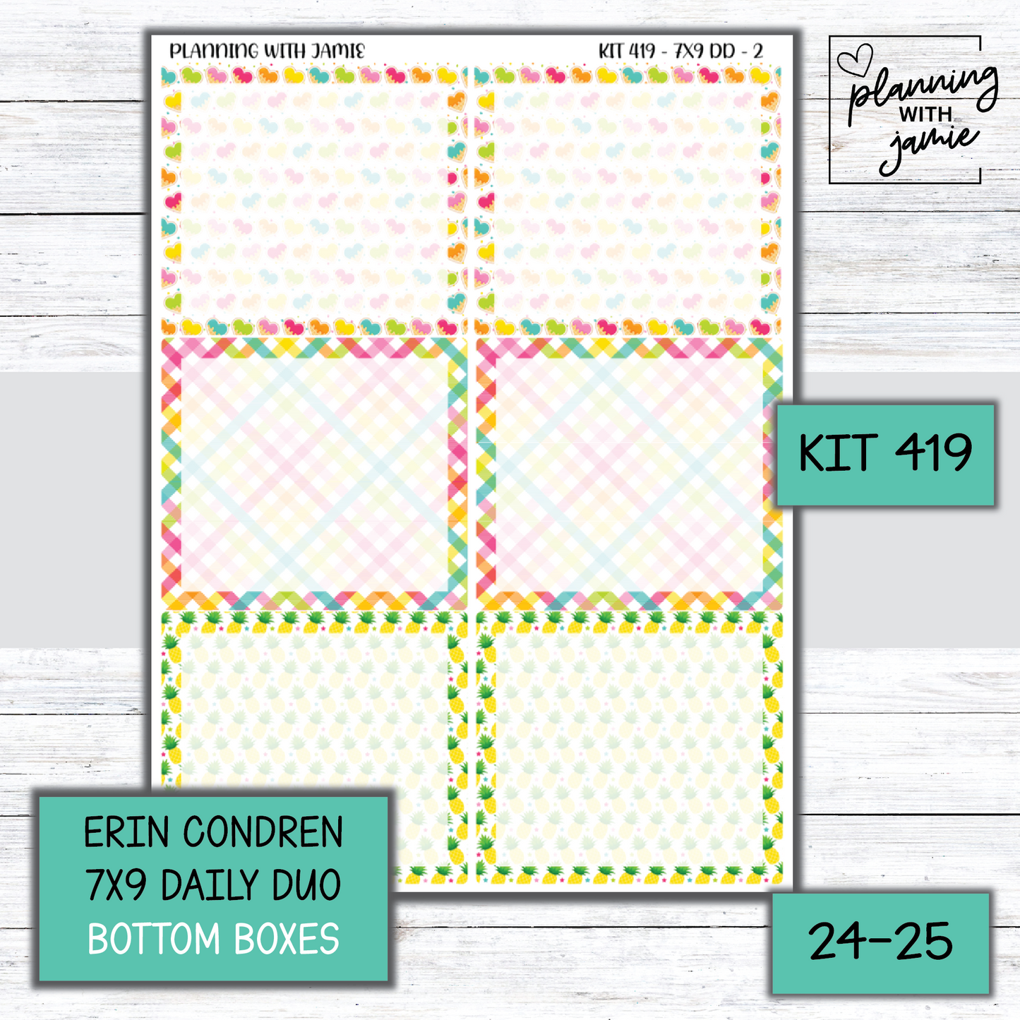 Kit 419 Erin Condren Daily Duo Sticker Kit