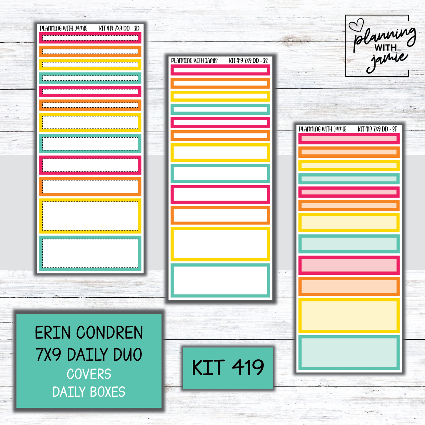 Kit 419 Erin Condren Daily Duo Sticker Kit