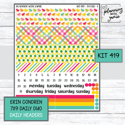Kit 419 Erin Condren Daily Duo Sticker Kit