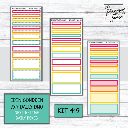 Kit 419 Erin Condren Daily Duo Sticker Kit