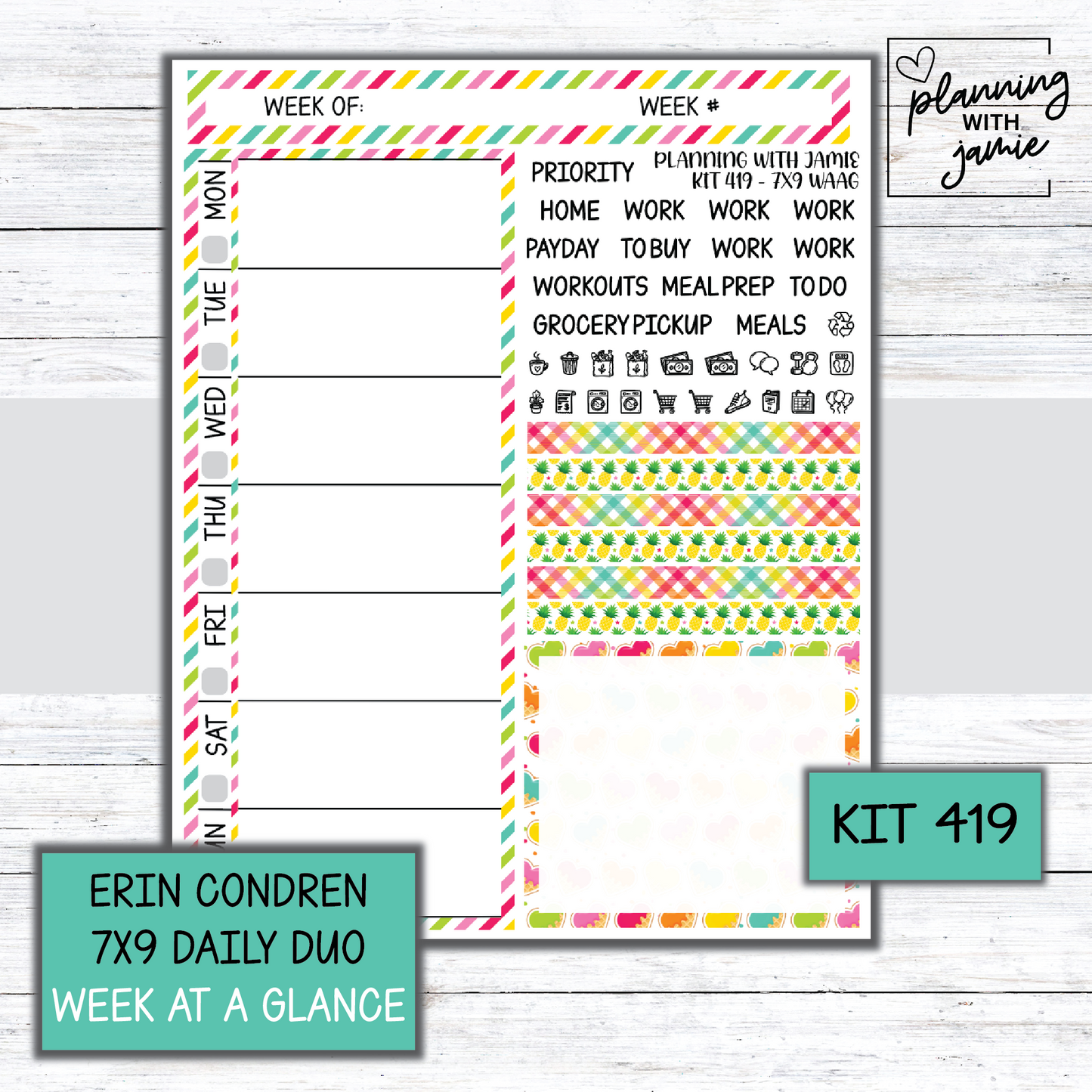 Kit 419 Week At A Glance Sticker