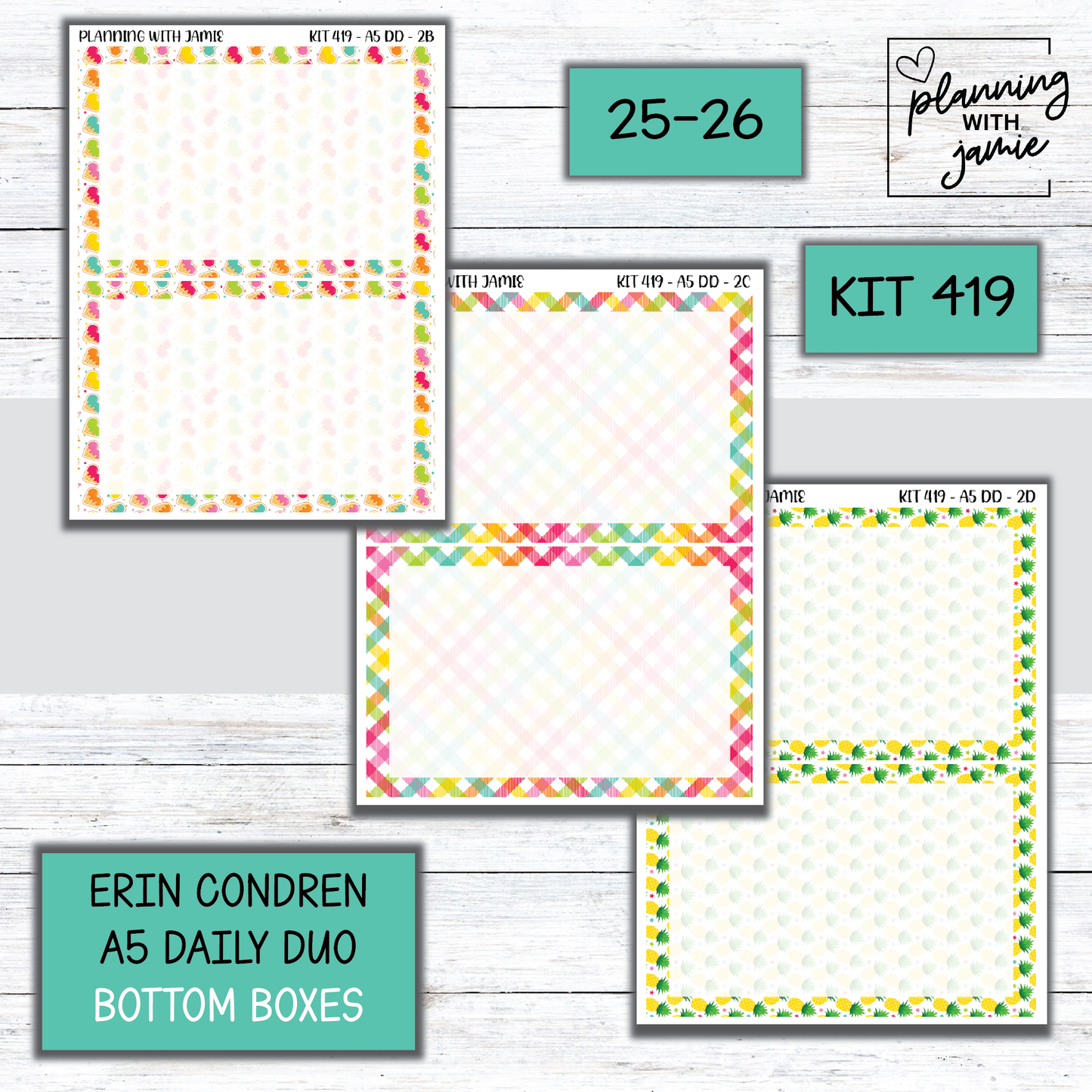Kit 419 Erin Condren Daily Duo Sticker Kit