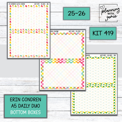 Kit 419 Erin Condren Daily Duo Sticker Kit