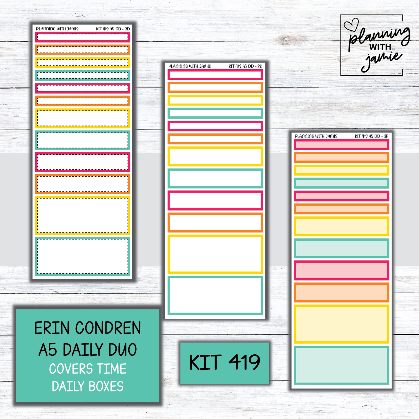 Kit 419 Erin Condren Daily Duo Sticker Kit