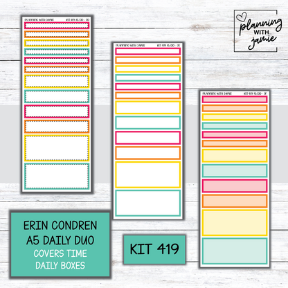 Kit 419 Erin Condren Daily Duo Sticker Kit