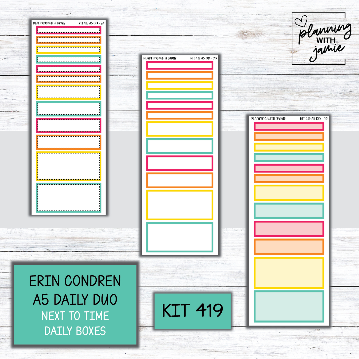 Kit 419 Erin Condren Daily Duo Sticker Kit