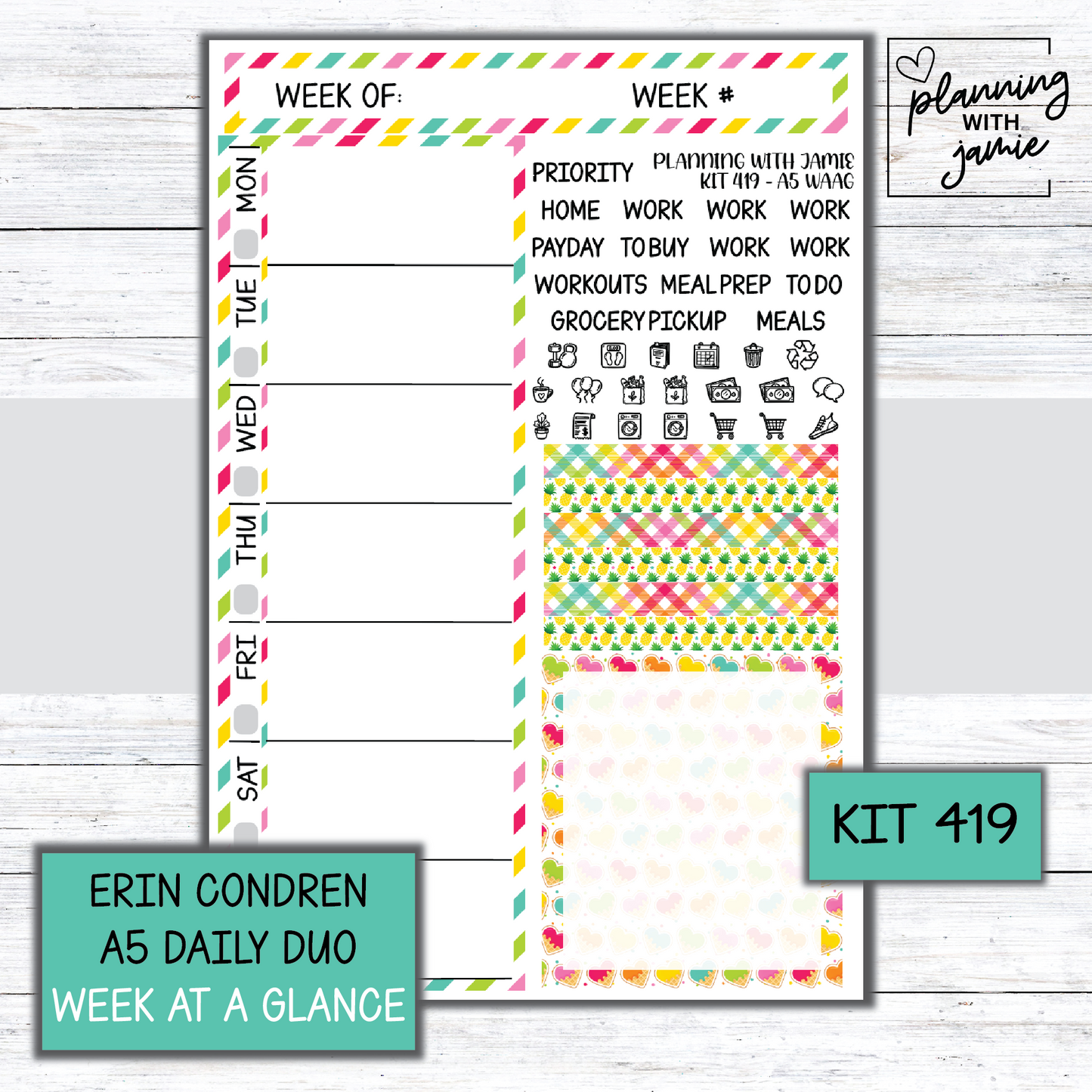 Kit 419 Week At A Glance Sticker